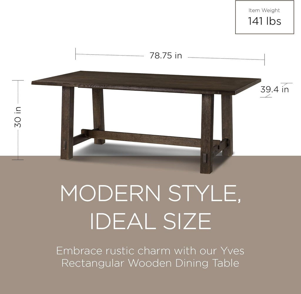 Lane Weathered Wood Rectangular Dining Table