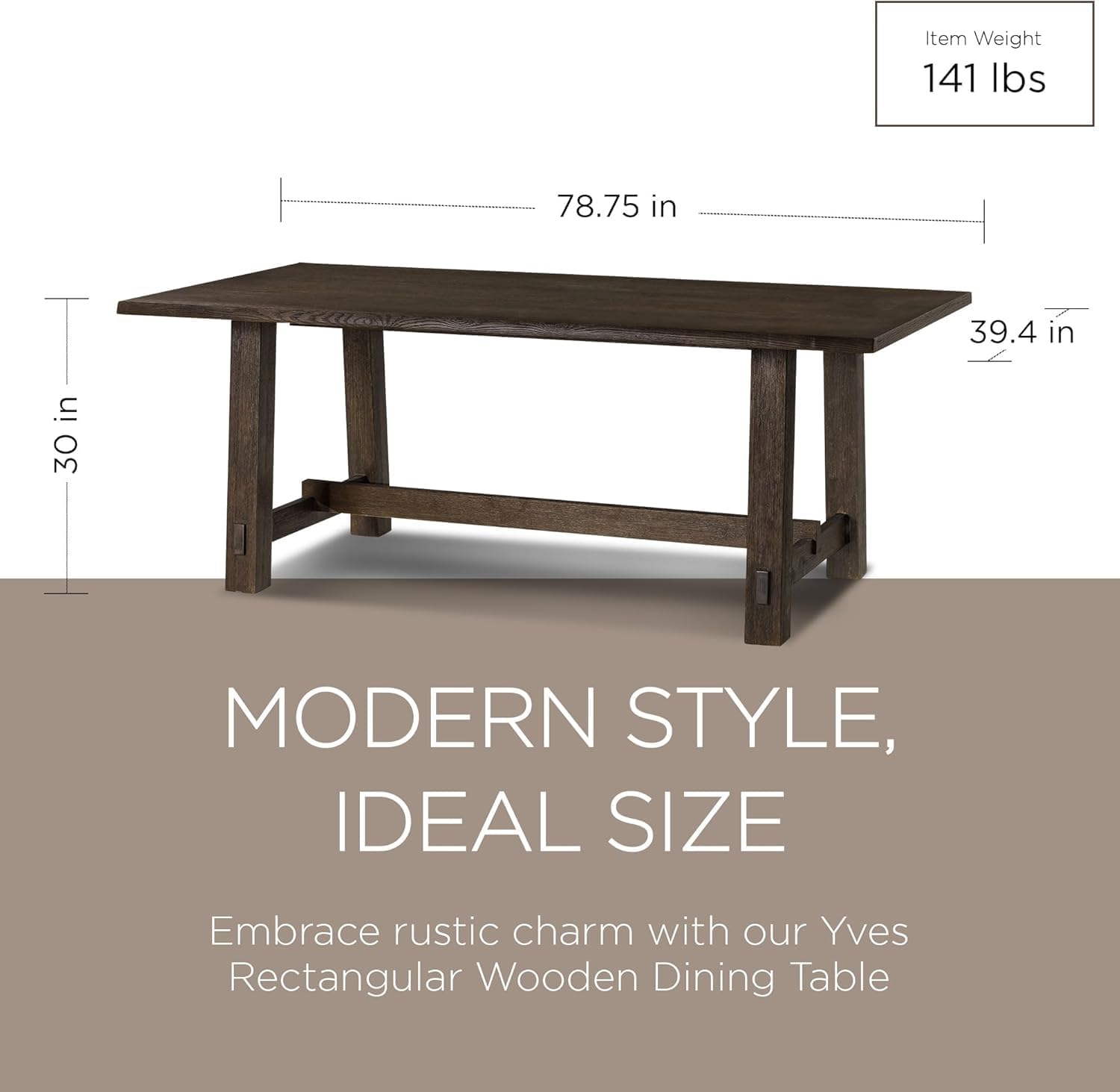 Lane Weathered Wood Rectangular Dining Table