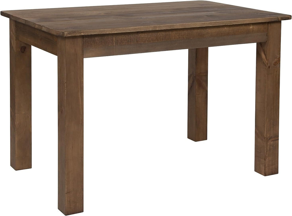 Flash Furniture Foldable Rectangular Dining Table, Rustic