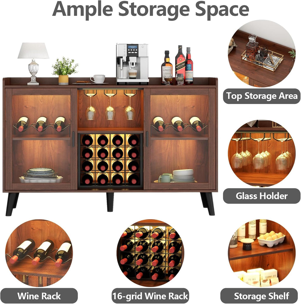 Wine Bar Cabinet with Led Light