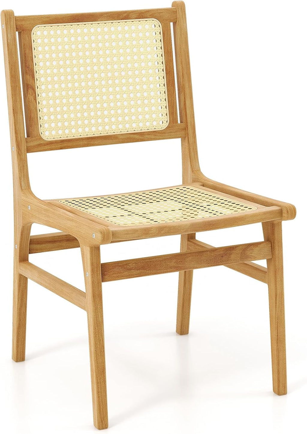 Rattan Teak Dining Chairs