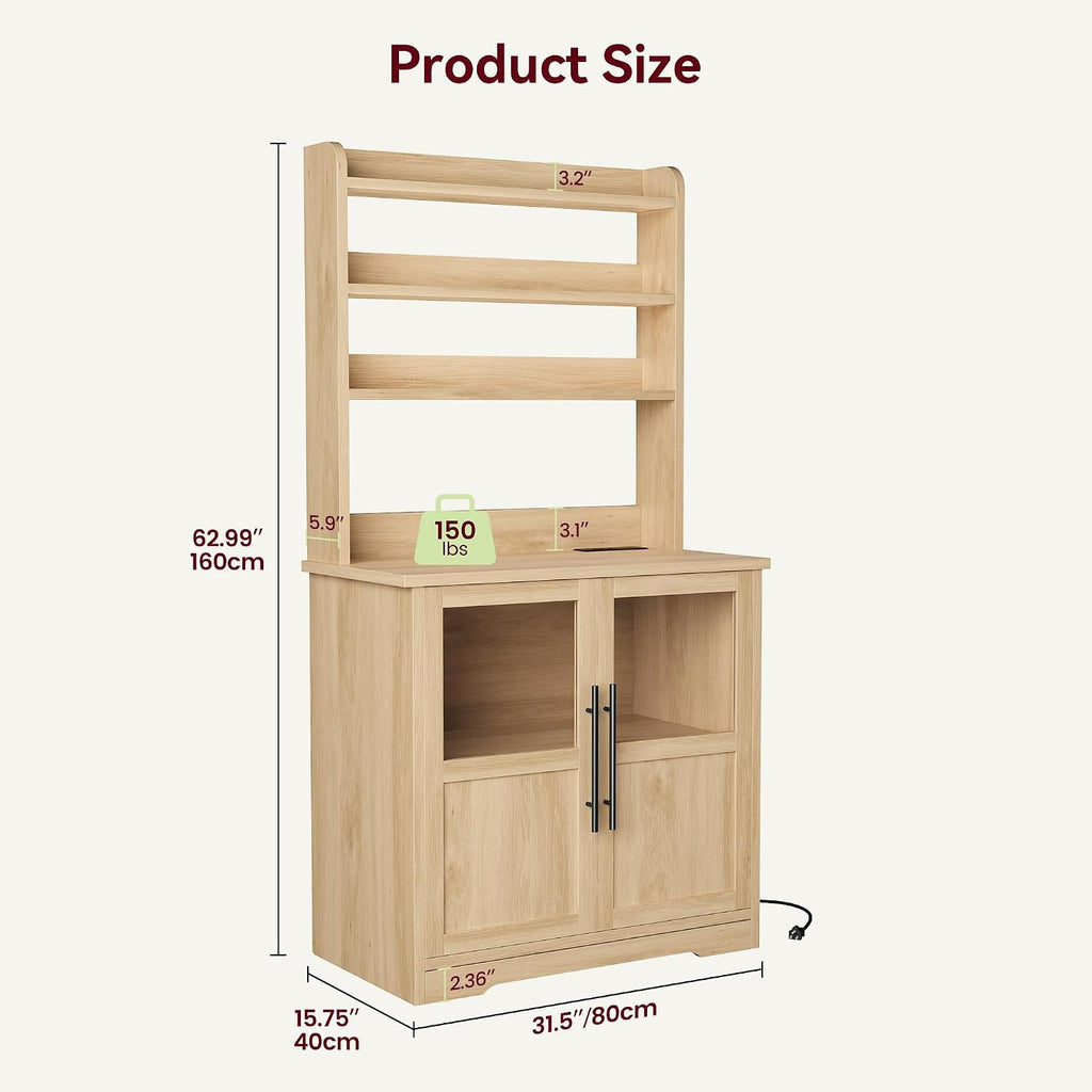 Baker Rack with Power Outlets & USB Ports
