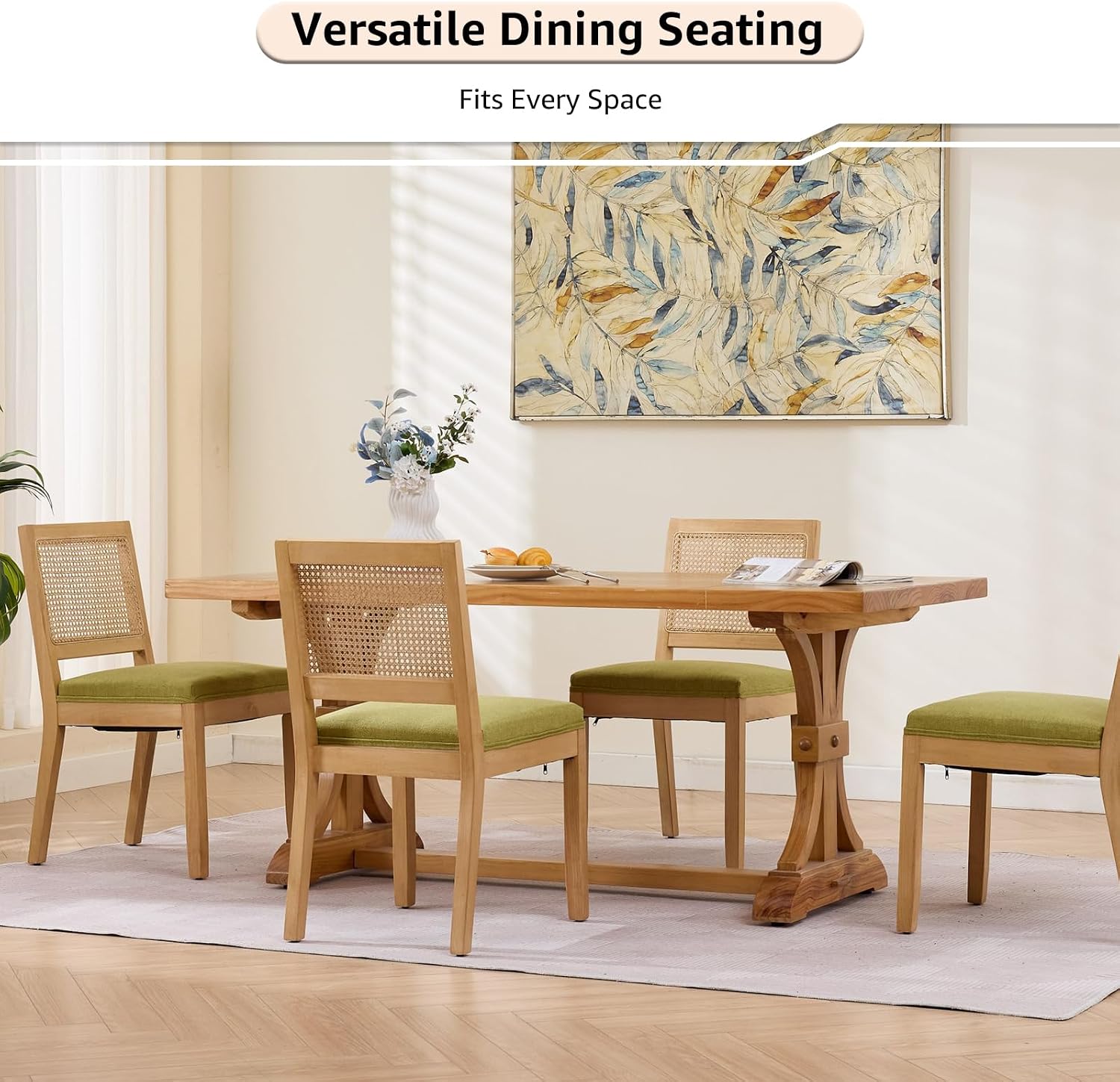 Rattan Dining Chairs Set of 4