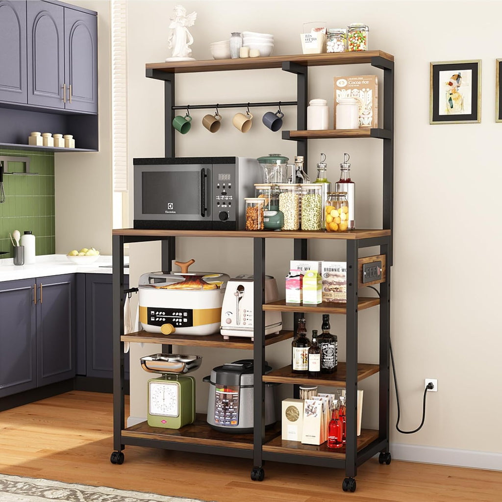 Large Bakers Rack with Power Outlet