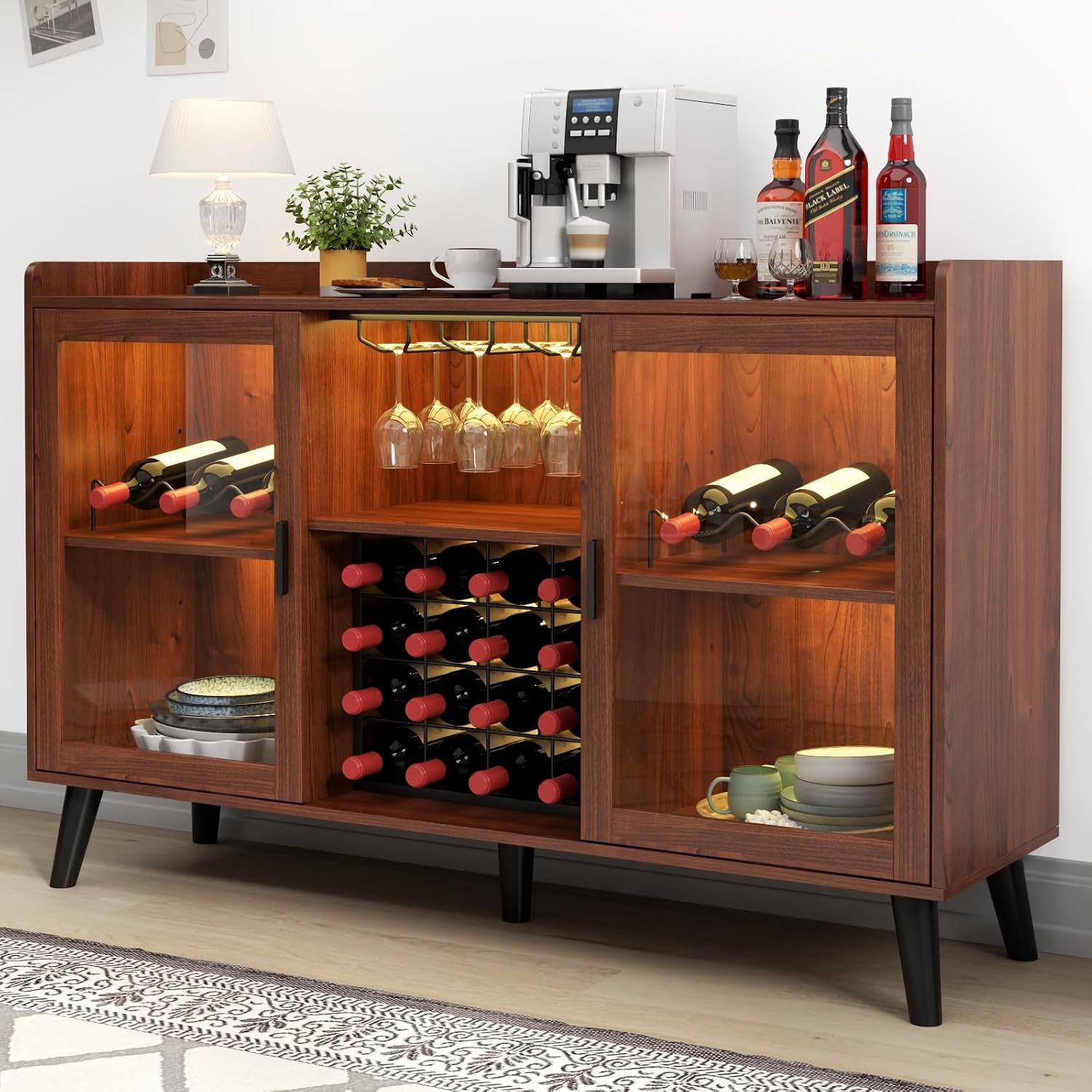 Wine Bar Cabinet with Led Light