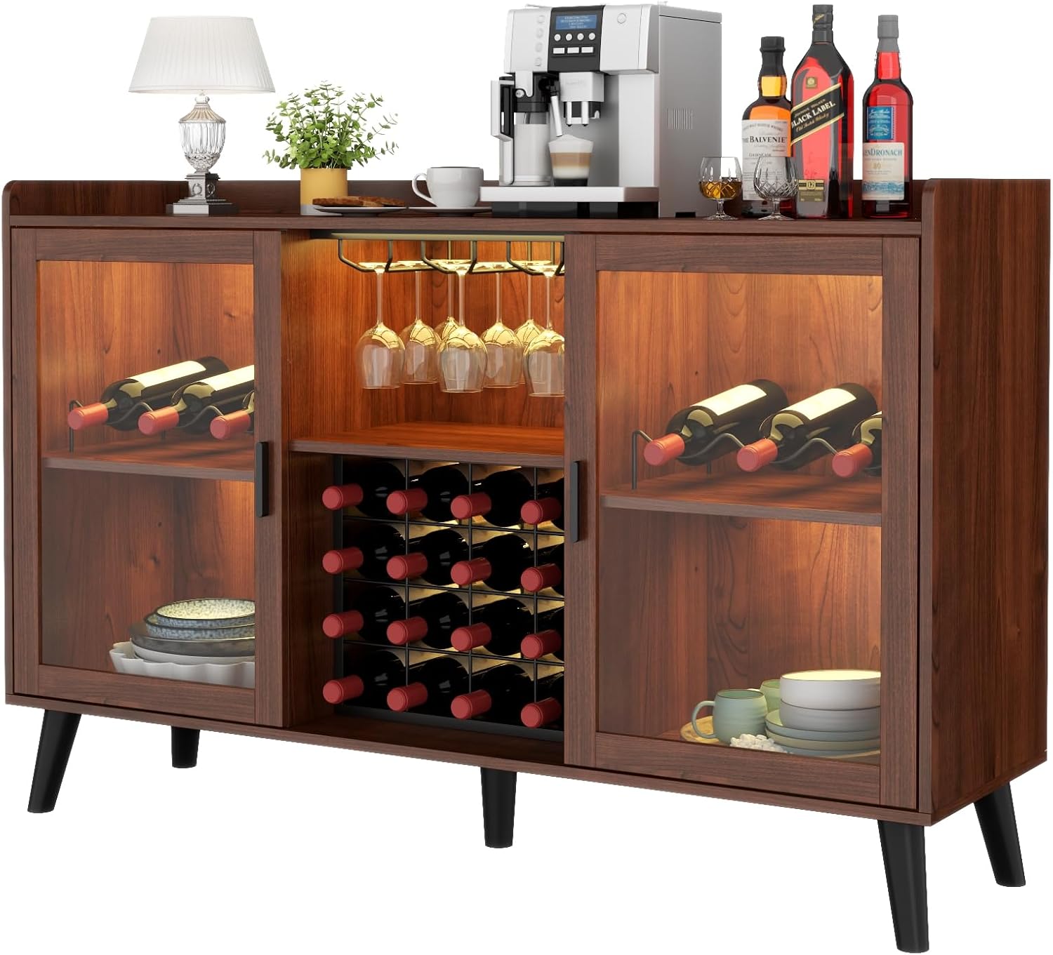 Wine Bar Cabinet with Led Light