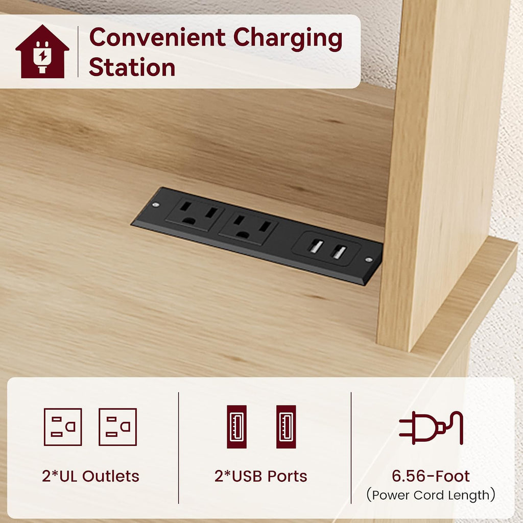 Baker Rack with Power Outlets & USB Ports