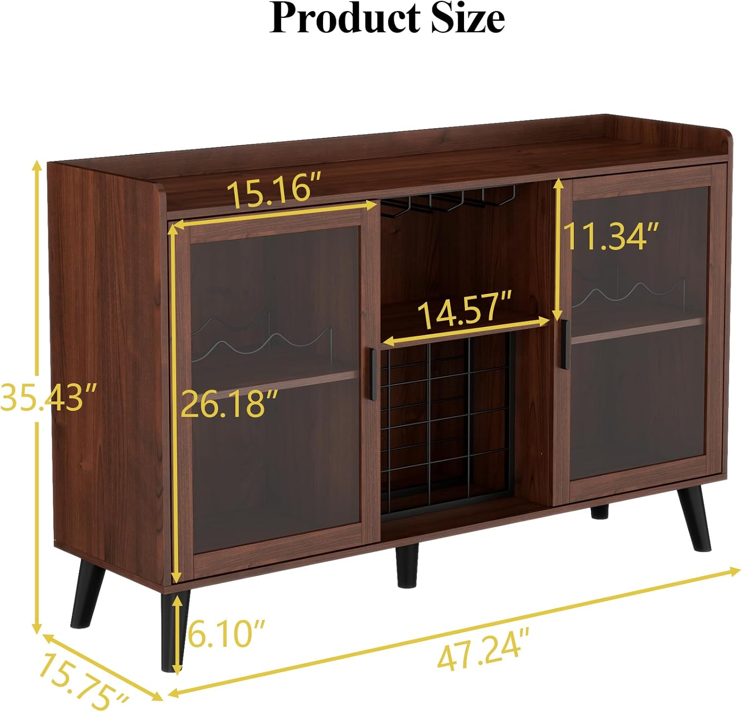 Wine Bar Cabinet with Led Light