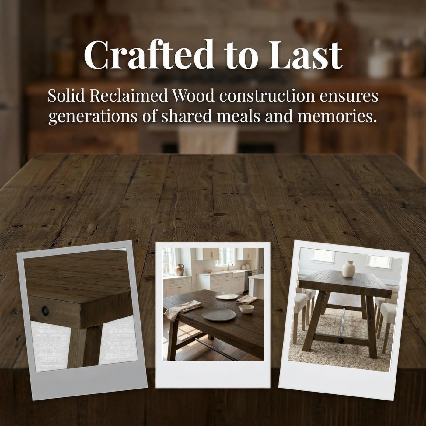 59" Trestle Base Solid Wood Dining Table, Walnut