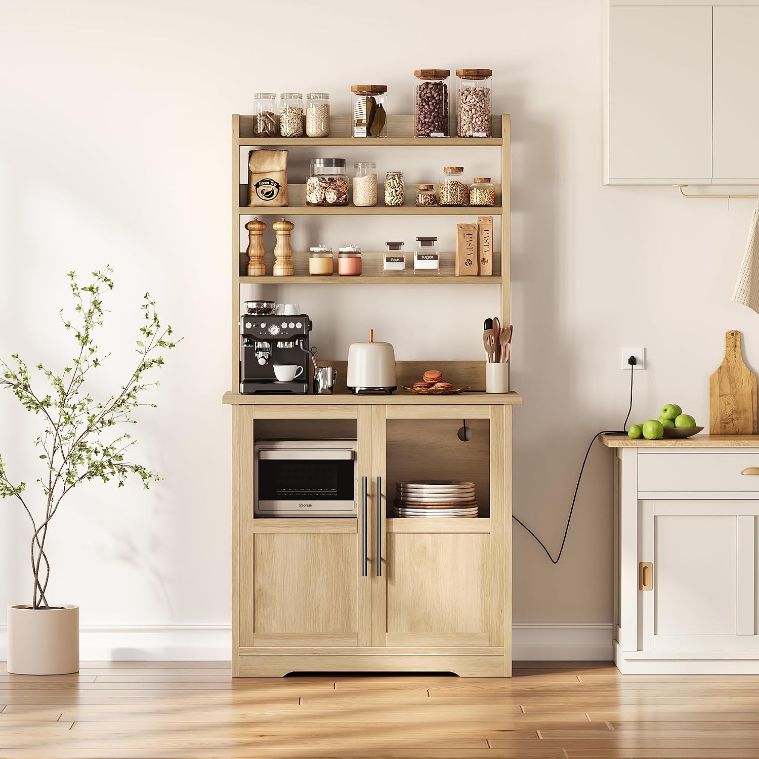 Baker Rack with Power Outlets & USB Ports