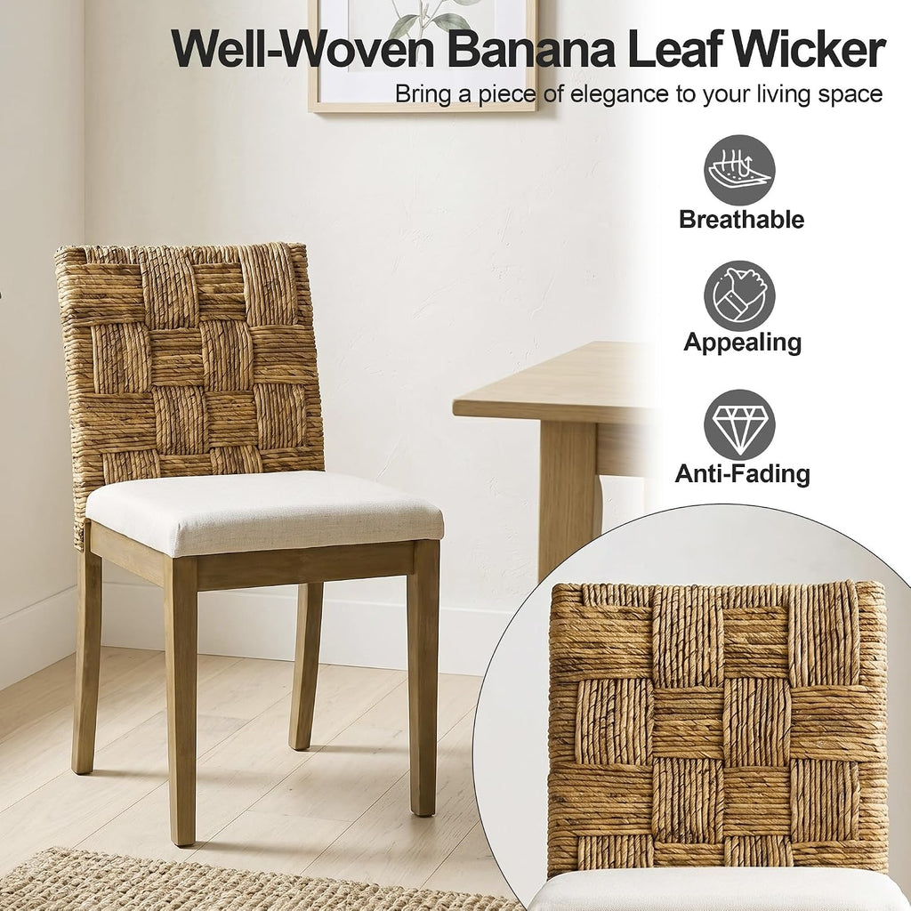 Rattan Dining Chairs Set of 2
