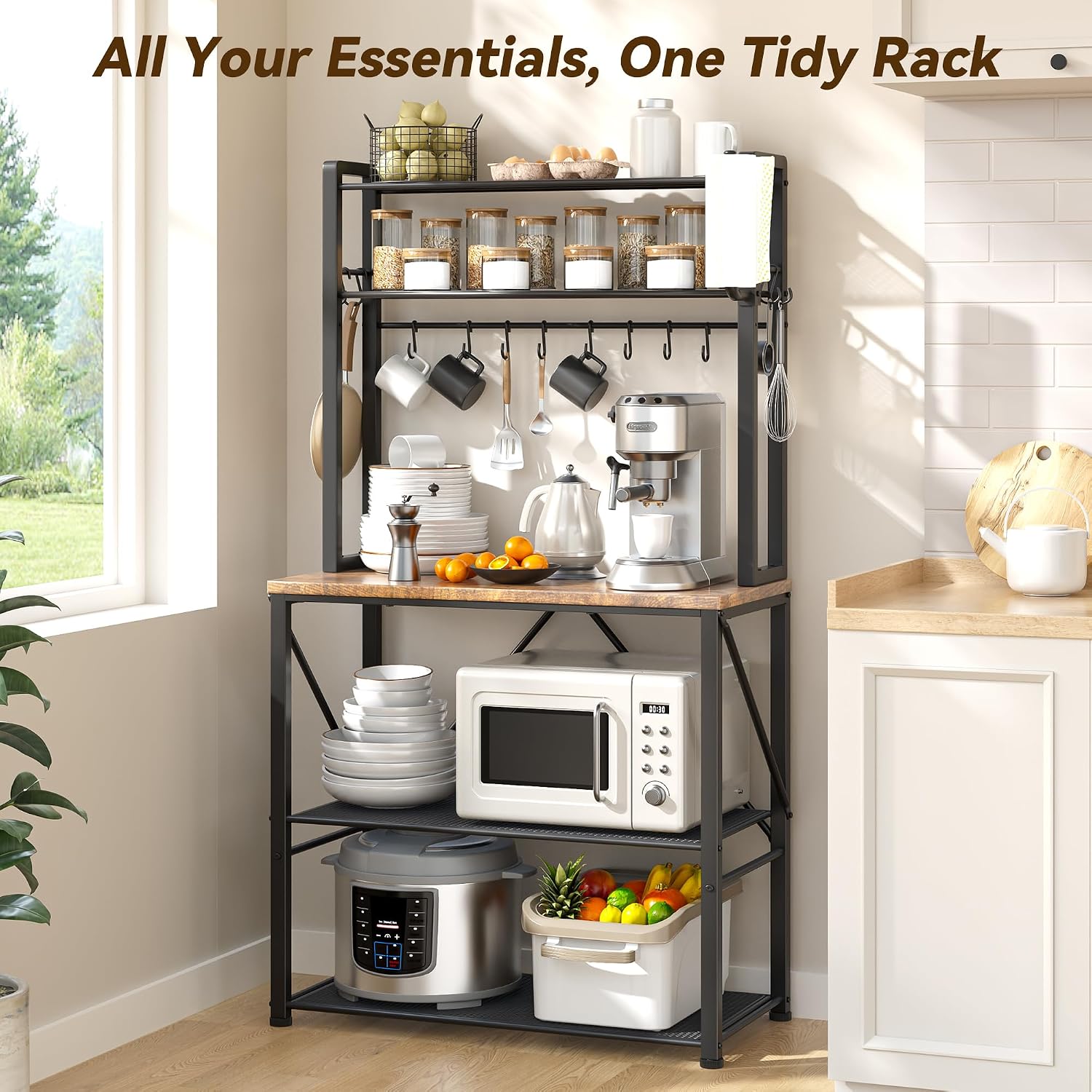 5 Tier Kitchen Bakers Rack Storage