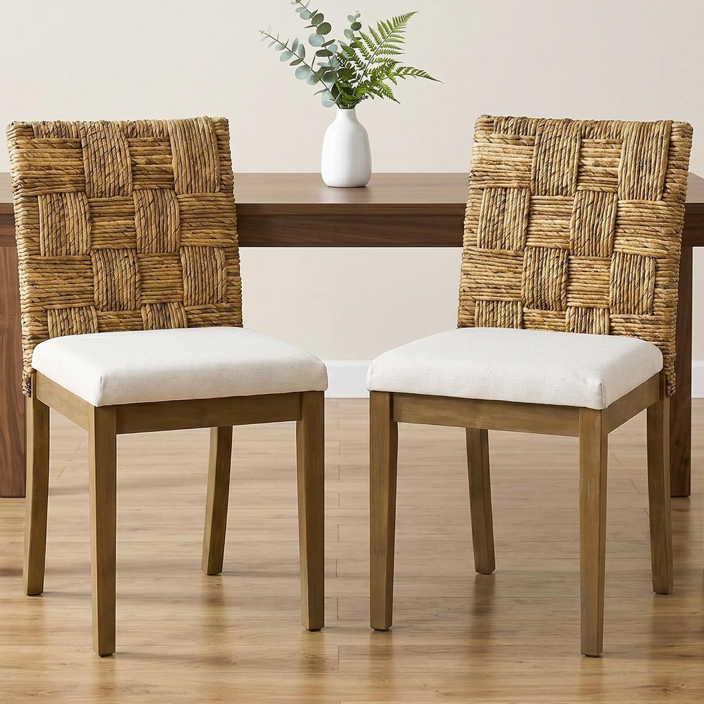 Rattan Dining Chairs Set of 2