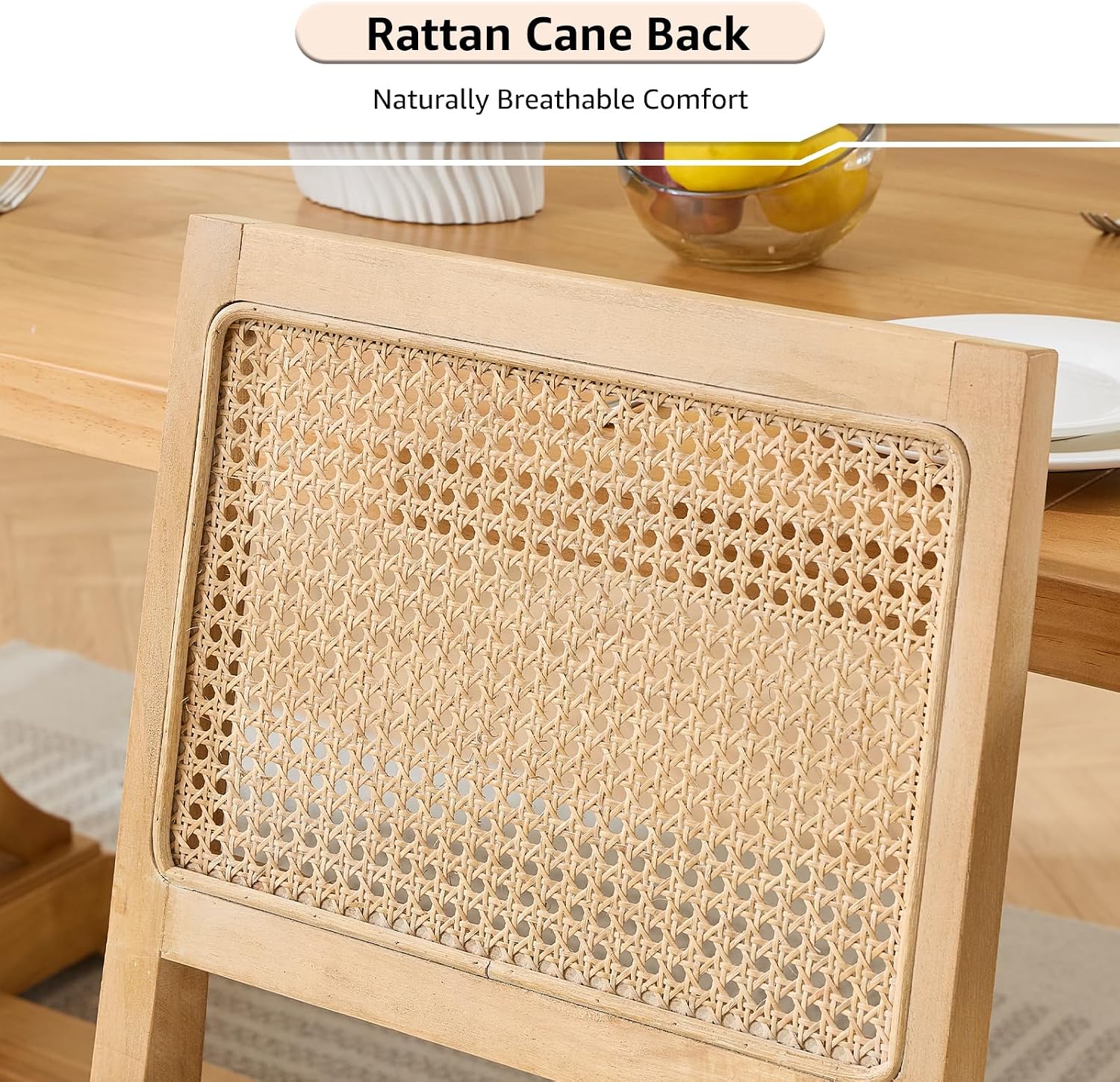 Rattan Dining Chairs Set of 4