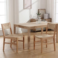 Woven Rattan Dining Chairs Set of 2