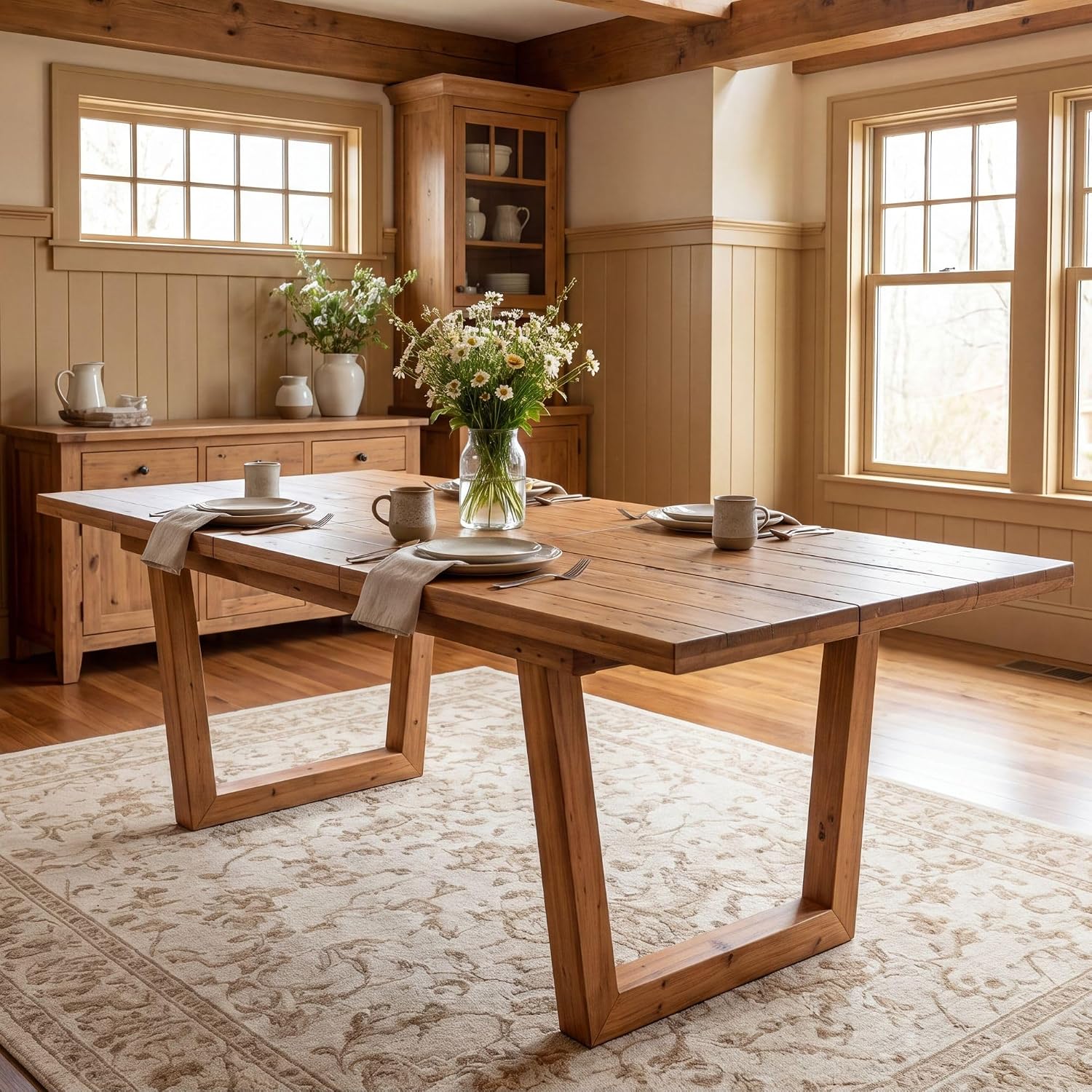 Butterfly Leaf Reclaimed Wood Dining Table