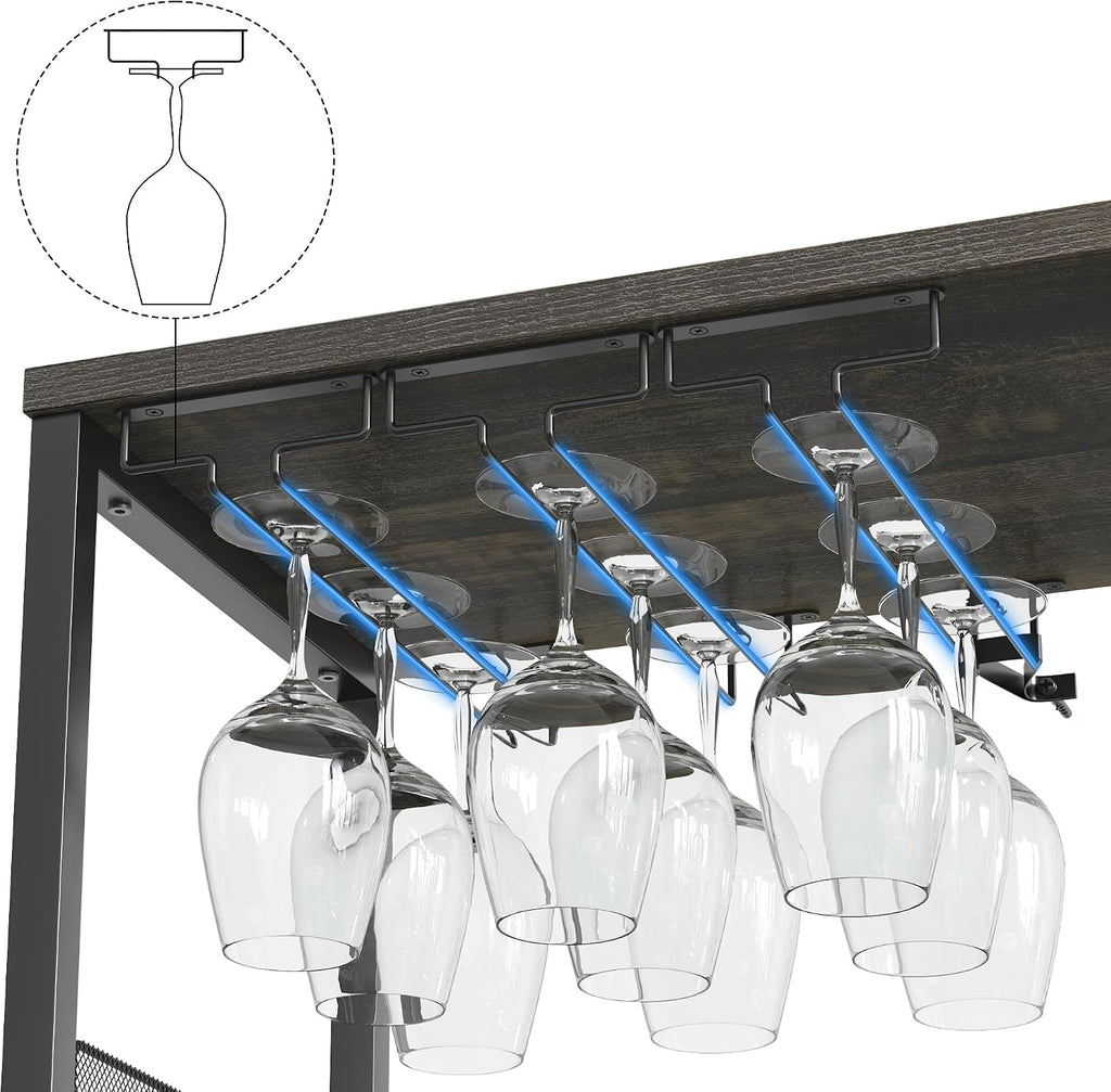Wine Bar Cabinet with Wine Rack